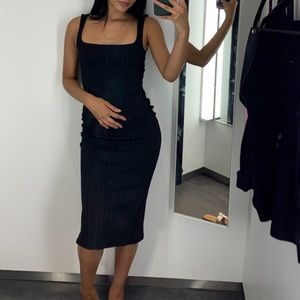 black long bodycon